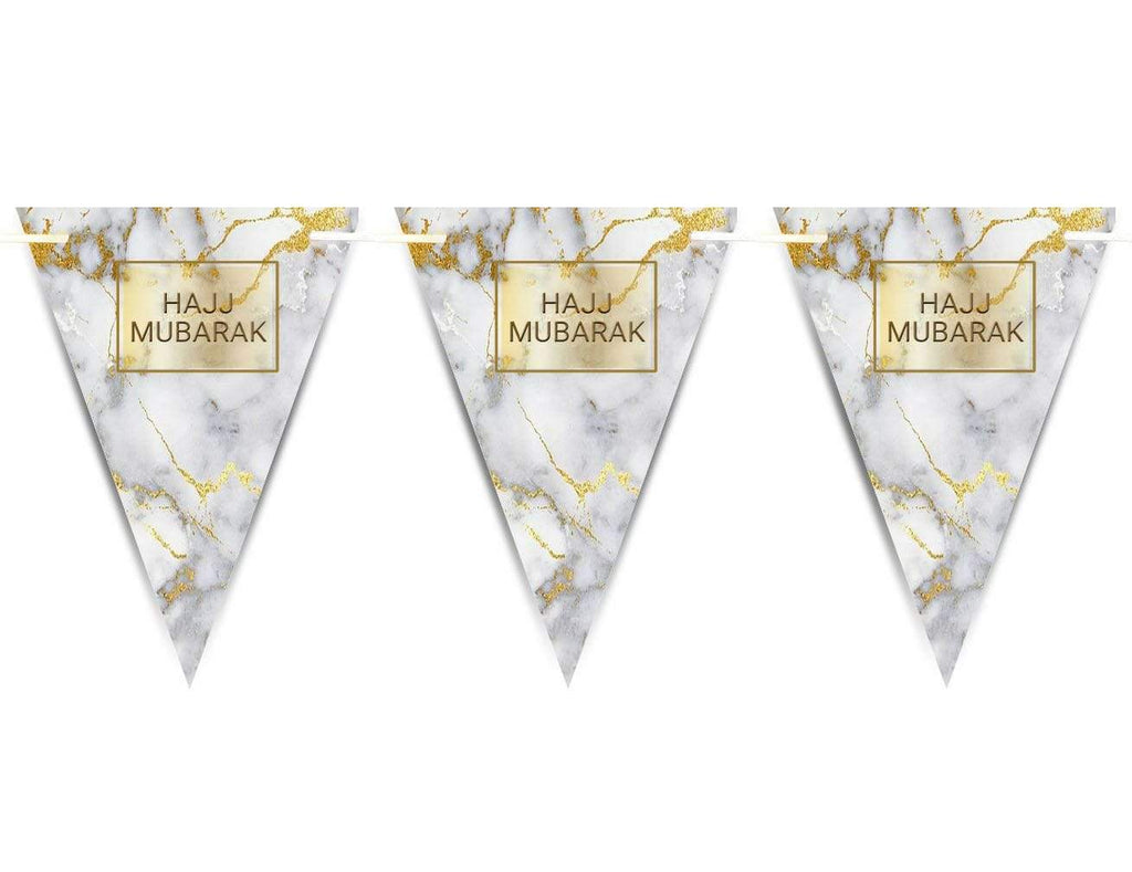 Hajj Mubarak Bunting Islamic Celebration Banner Flags Welcome Back Decoration D8