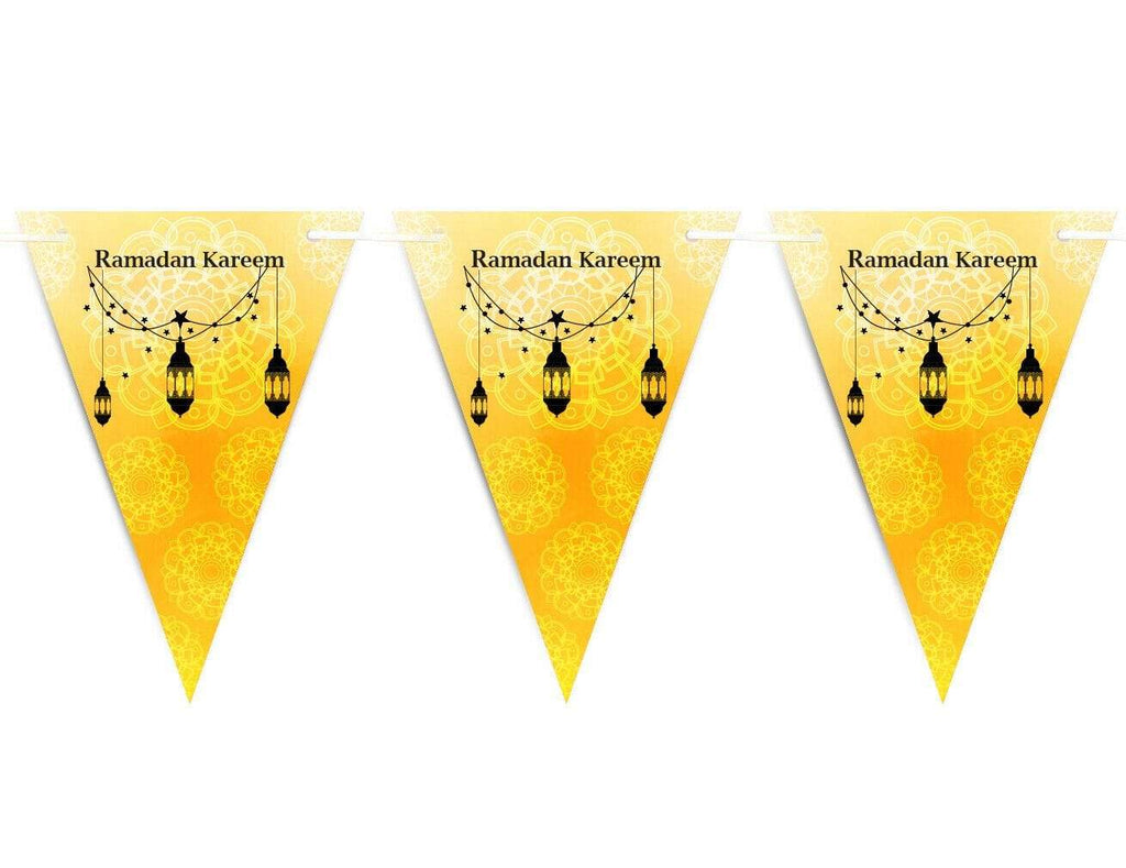 Ramadan Kareem Mubarak Bunting Islamic Celebration Banner Flags Decoration D3