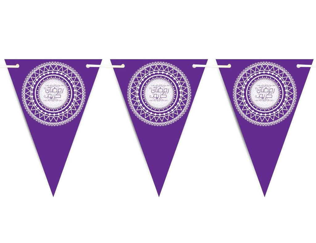 Ramadan Kareem Mubarak Bunting Islamic Celebration Banner Flags Decoration D4