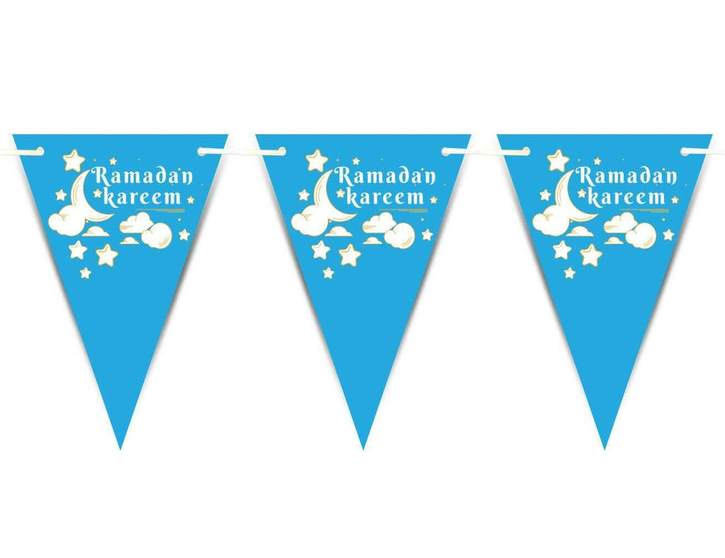 Ramadan Kareem Mubarak Bunting Islamic Celebration Banner Flags Decoration D8