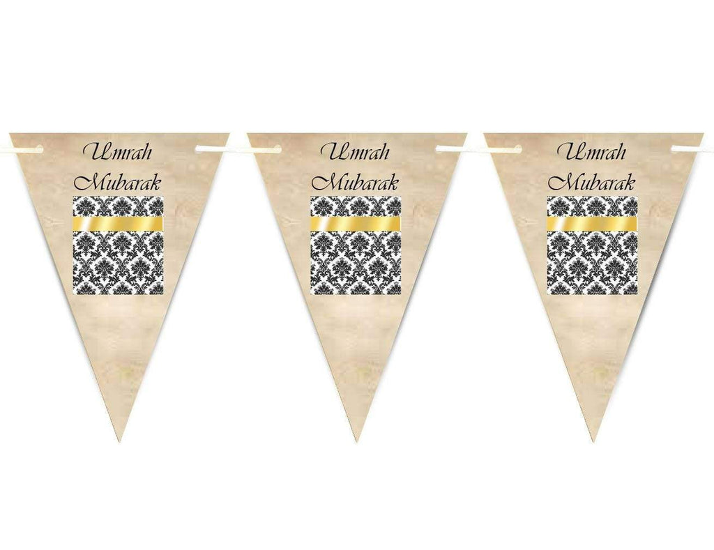 Umrah Mubarak Bunting Islamic Celebration Banner Flags Welcome Back Decoration 8