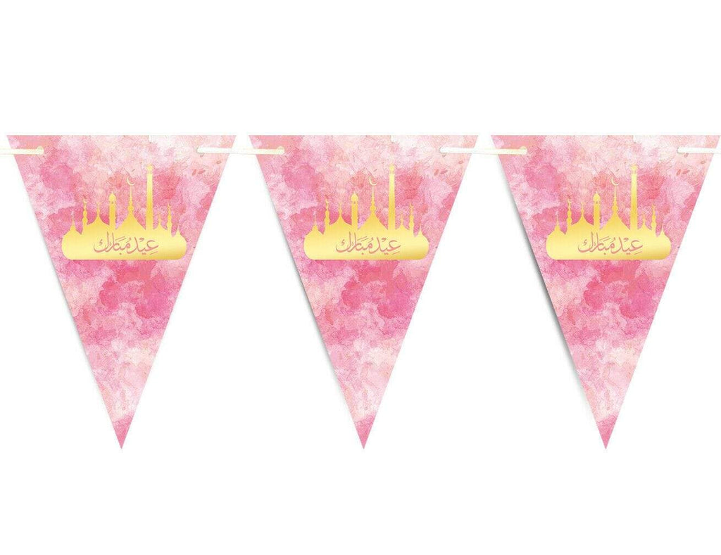 Eid Mubarak Mubrook Islamic Arabic Bunting Flags Islamic Decorations Party S10