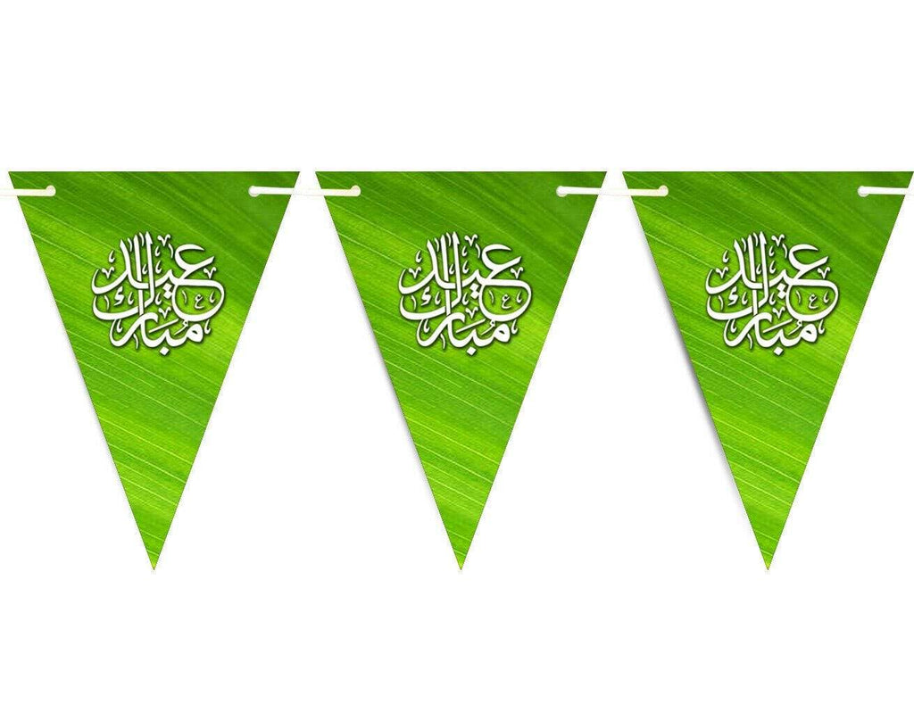 Eid Mubarak Mubrook Islamic Arabic Bunting Flags Islamic Decorations Party S11