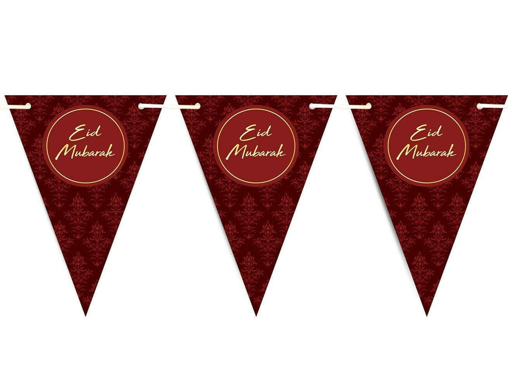 Eid Mubarak Mubrook Islamic Arabic Bunting Flags Islamic Decorations Party S12