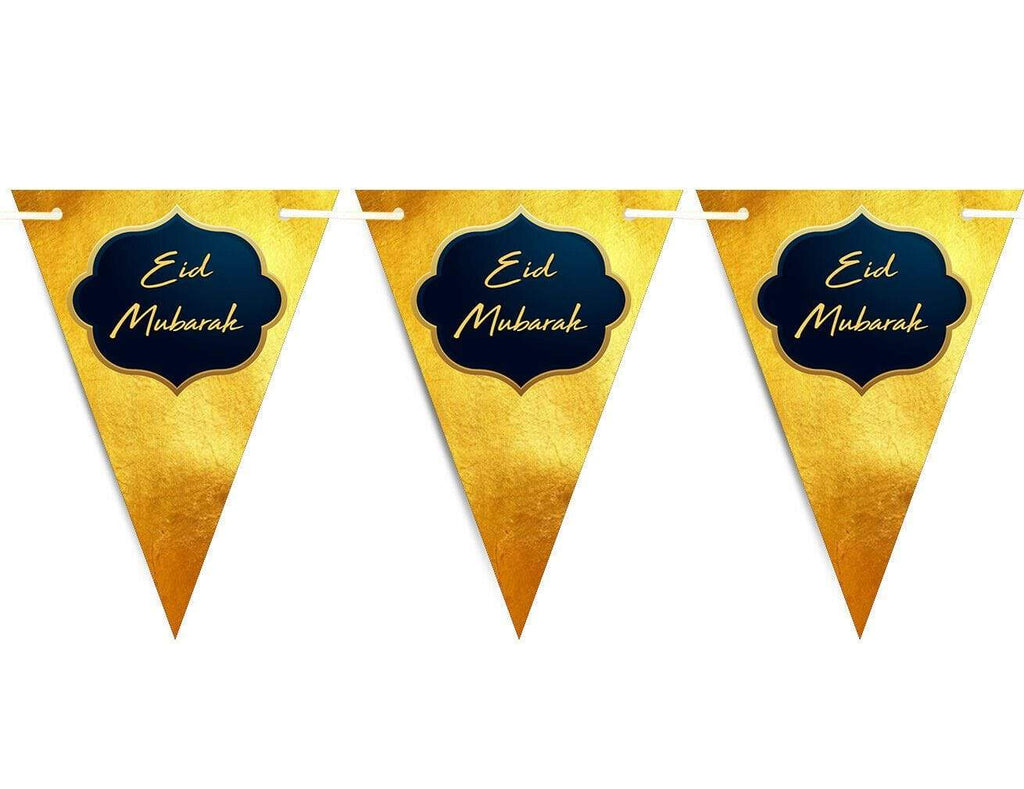 Eid Mubarak Mubrook Islamic Arabic Bunting Flags Islamic Decorations Party S14