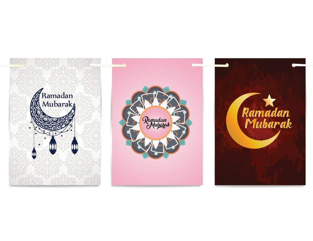 Ramadan Mubarak Bunting Islamic Celebration Banner Square Flags Decoration 1