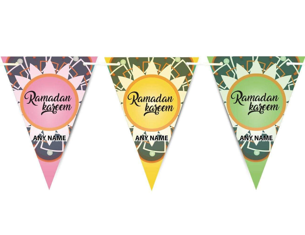 Ramadan Kareem Mubarak Mabrook Personalised Bunting Flags Islamic Decorations