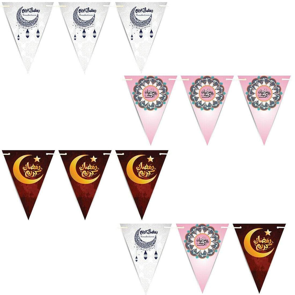 Ramadan Kareem Mubarak Bunting Islamic Celebration Banner Flags Decoration D1