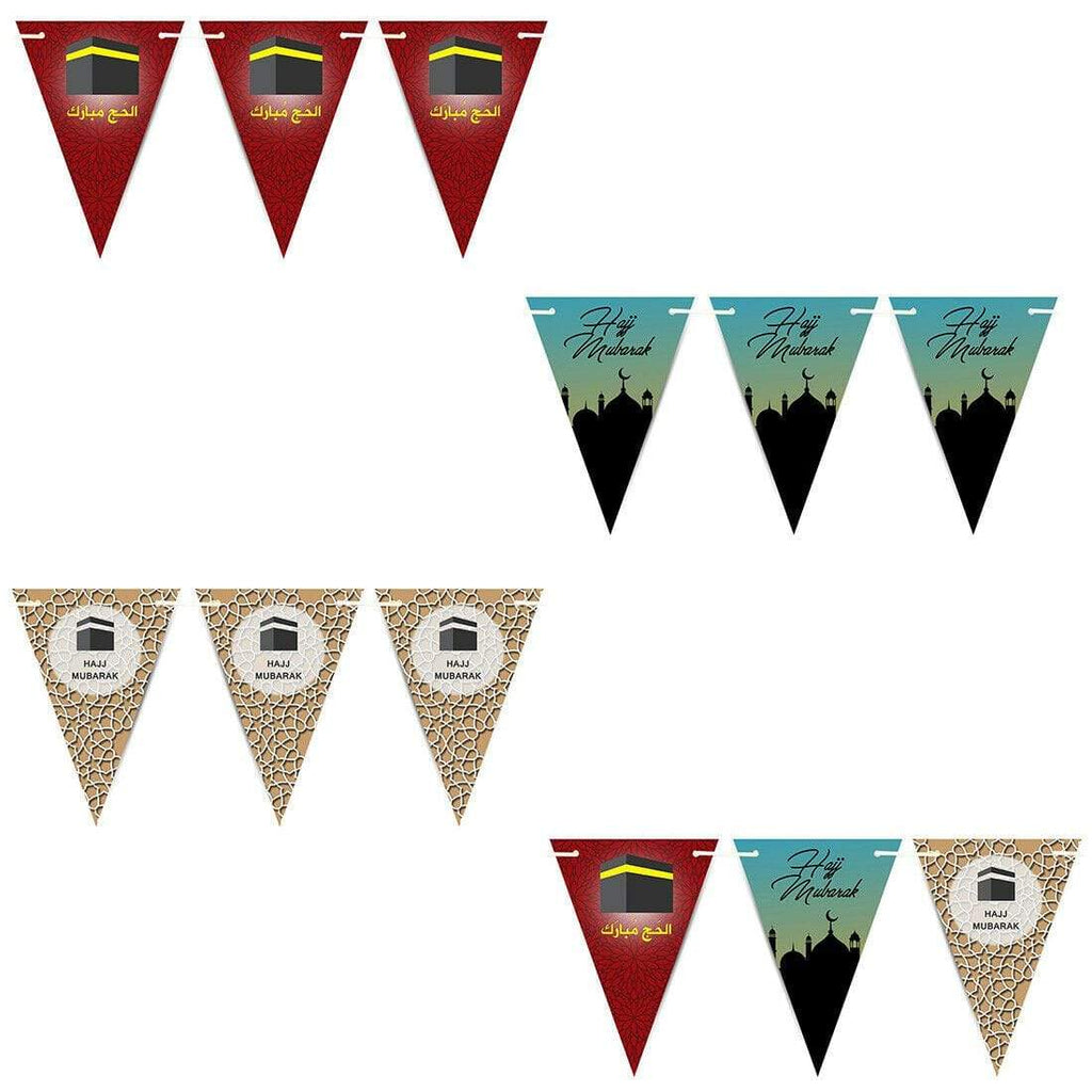 Hajj Mubarak 2019 Bunting Islamic Muslim Celebration Banner Flags Decoration D4