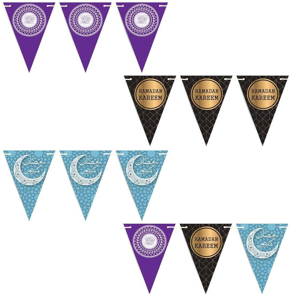 Ramadan Kareem Mubarak Bunting Islamic Celebration Banner Flags Decoration D4