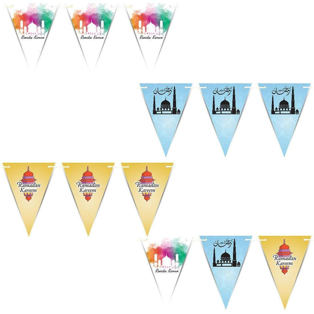 Ramadan Kareem Mubarak Bunting Islamic Celebration Banner Flags Decoration D7