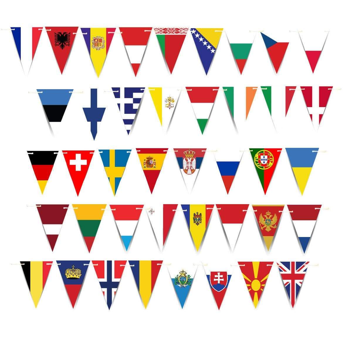 Which country has a shop triangular flag