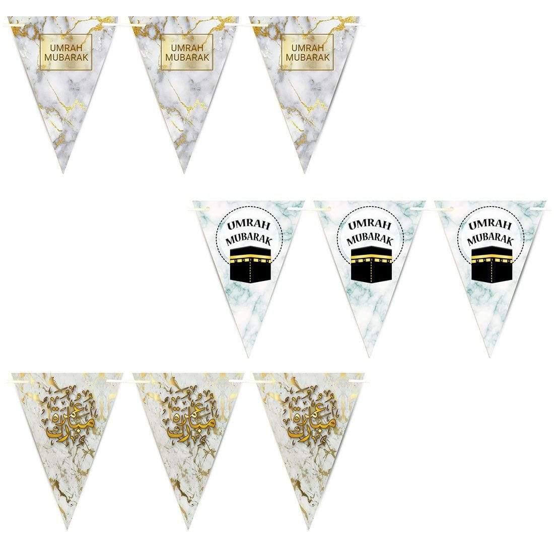 Umrah Mubarak Bunting Islamic Celebration Banner Flags Welcome Back De –  Moti Maj, umrah mubarak decoration