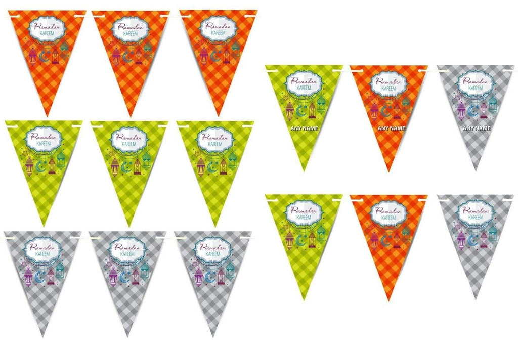 Ramadan Mubarak Kareem Mabrook Personalised Bunting Flags Islamic Decorations