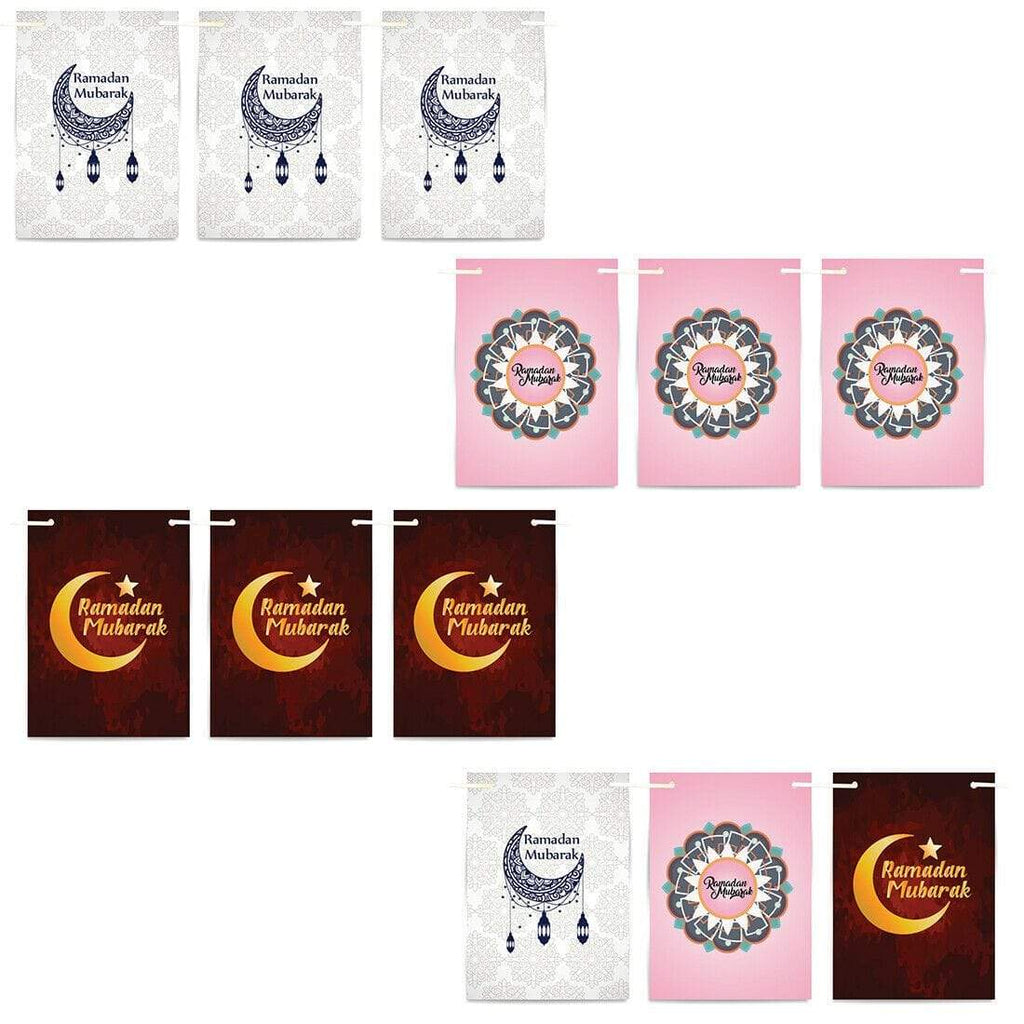 Ramadan Mubarak Bunting Islamic Celebration Banner Square Flags Decoration 1