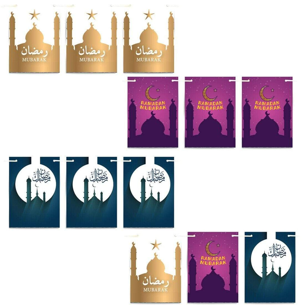 Ramadan Mubarak Bunting Islamic Celebration Banner Square Flags Decoration 6