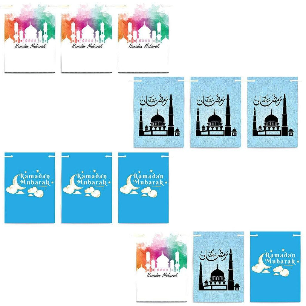 Ramadan Mubarak Bunting Islamic Celebration Banner Square Flags Decoration 7