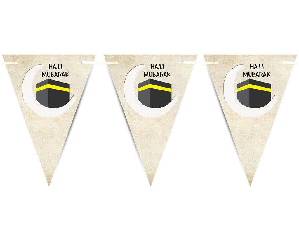 Hajj Mubarak 2019 Bunting Islamic Muslim Celebration Banner Flags Decoration D3