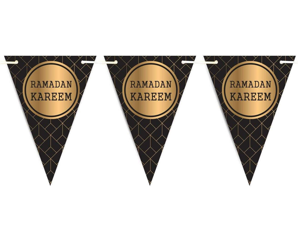 Ramadan Kareem Mubarak Bunting Islamic Celebration Banner Flags Decoration D4