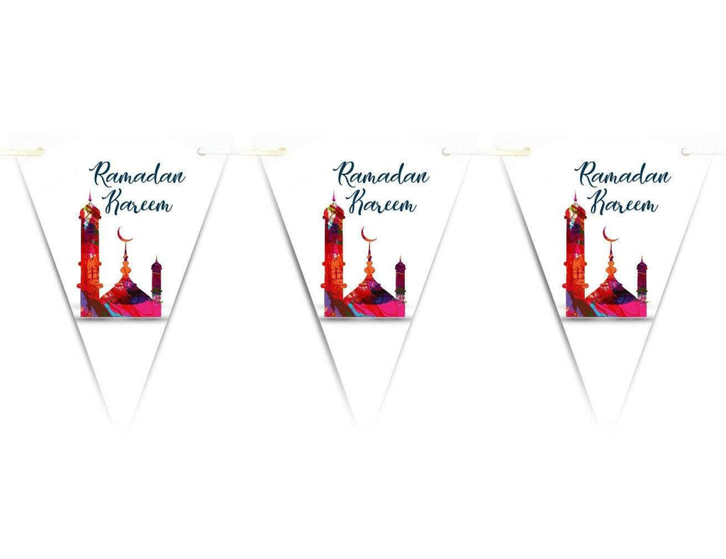 Ramadan Kareem Mubarak Bunting Islamic Celebration Banner Flags Decoration D5