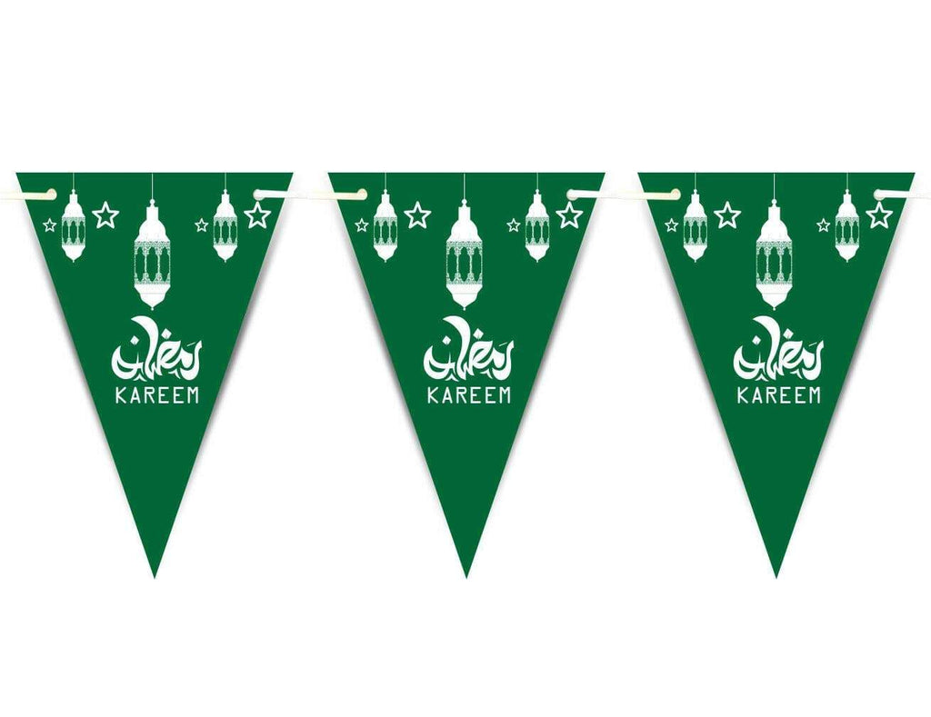 Ramadan Kareem Mubarak Bunting Islamic Celebration Banner Flags Decoration D8