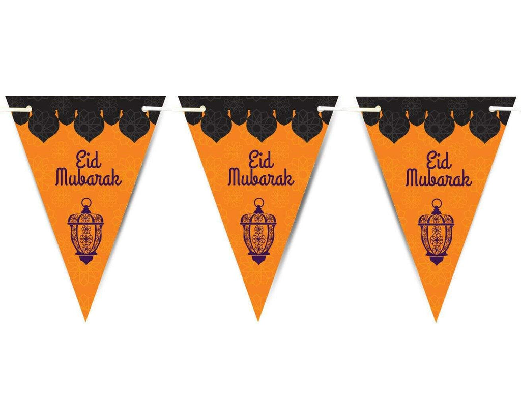 Eid Mubarak Mubrook Bunting Flags Islamic Decorations Party