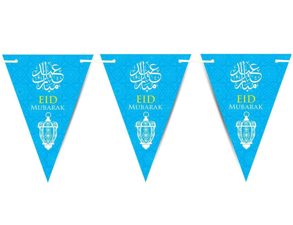 Eid Mubarak Mubrook Personalised Bunting Flags Islamic Decorations Party