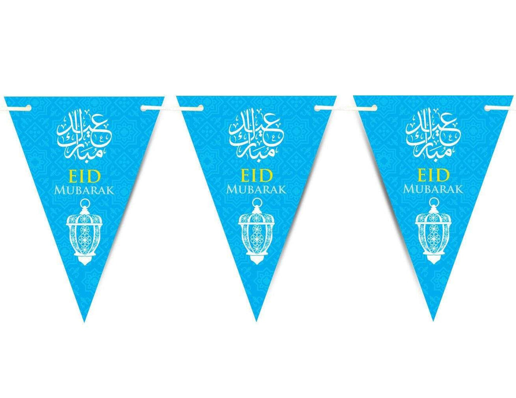 Eid Mubarak Mubrook Personalised Bunting Flags Islamic Decorations Party Arabic
