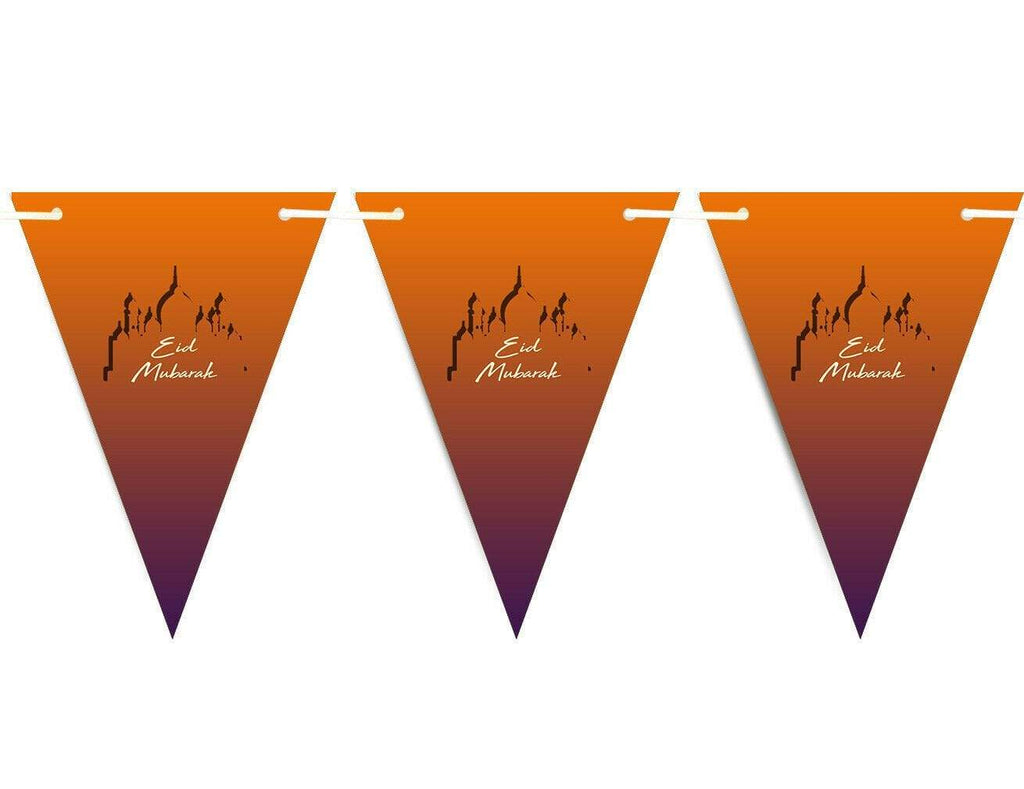 Eid Mubarak Mubrook Islamic Arabic Bunting Flags Islamic Decorations Party S11