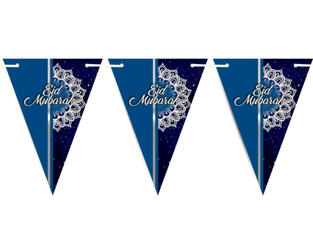 Eid Mubarak Mubrook Islamic Arabic Bunting Flags Islamic Decorations Party S12