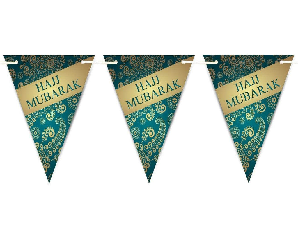 Hajj Mubarak Bunting Islamic Celebration Banner Flags Welcome Back Decoration 2