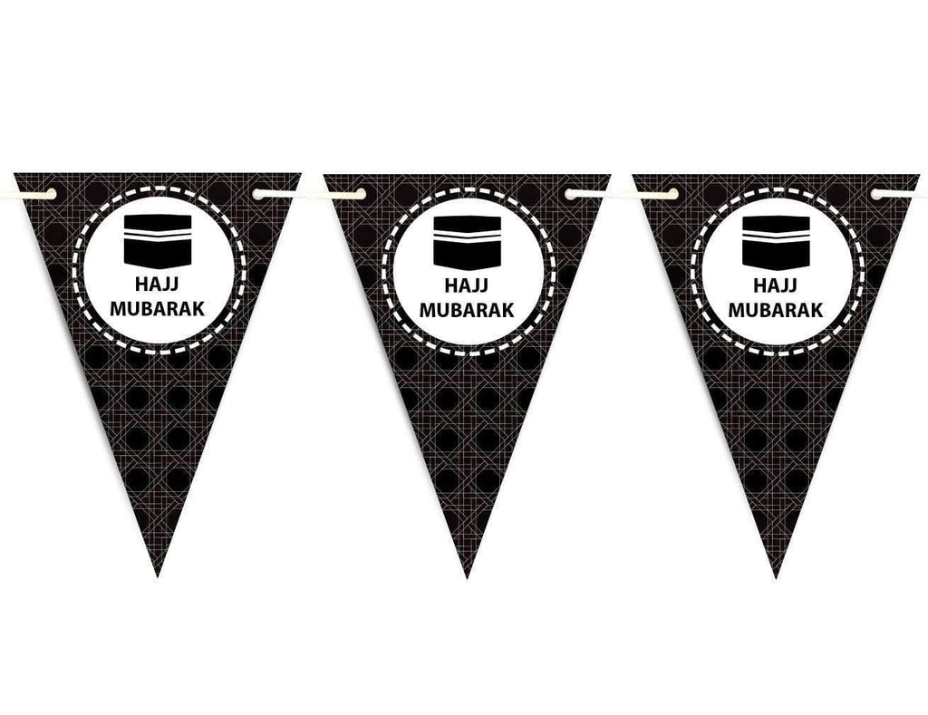 Hajj Mubarak Bunting Islamic Celebration Banner Flags Welcome Back Decoration 3