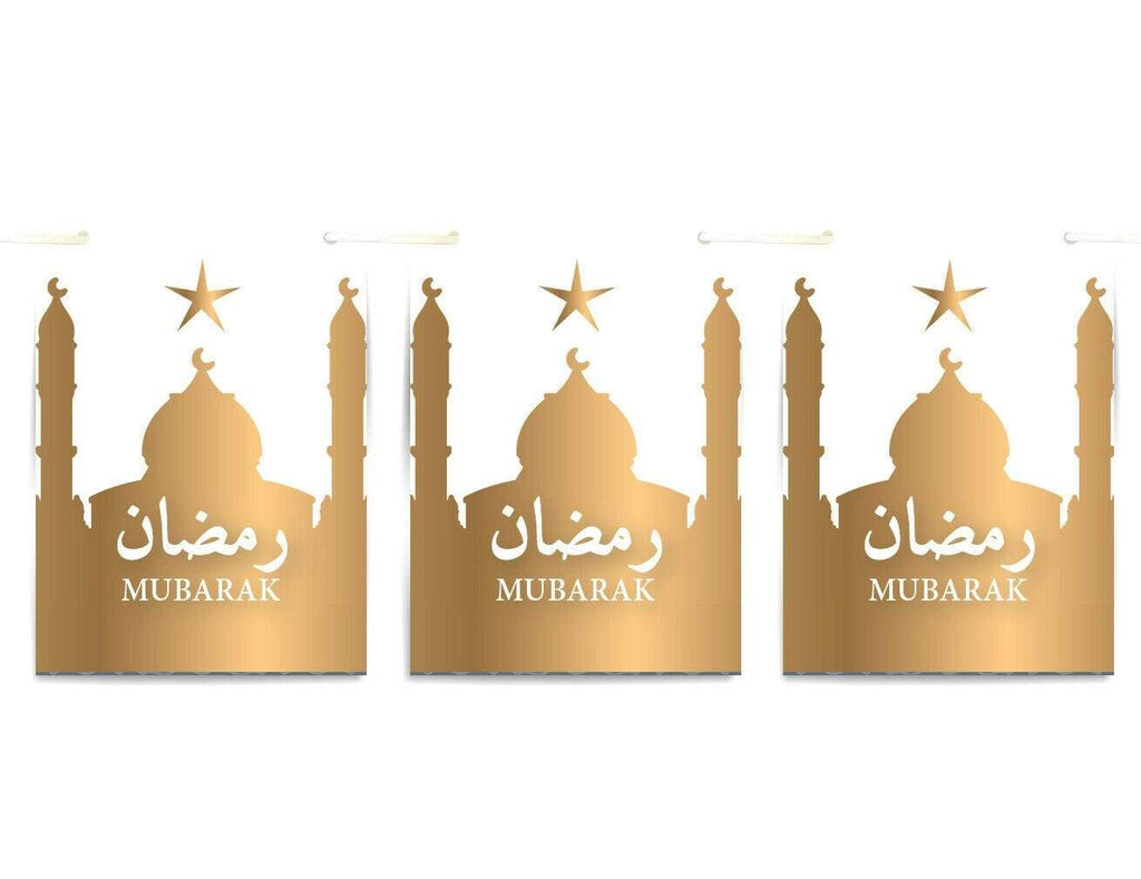 Ramadan Mubarak Bunting Islamic Celebration Banner Square Flags Decoration 6