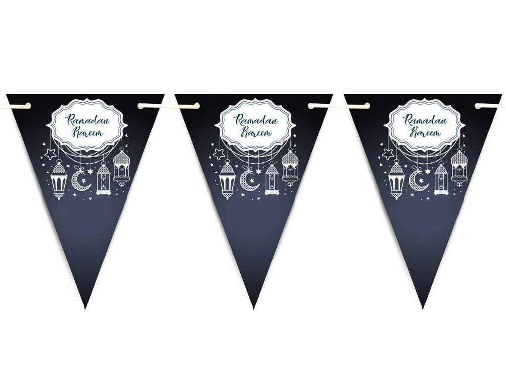 Ramadan Kareem Mubarak Bunting Islamic Celebration Banner Flags Decoration D2