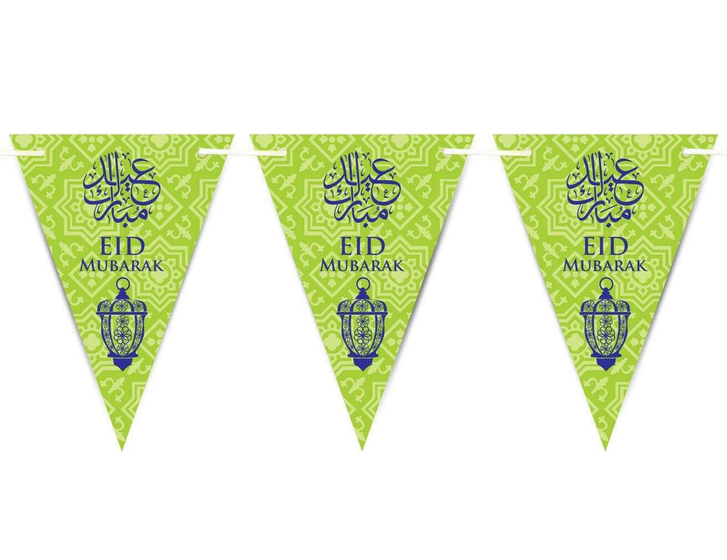 Eid Mubarak Mubrook Personalised Bunting Flags Islamic Decorations Party