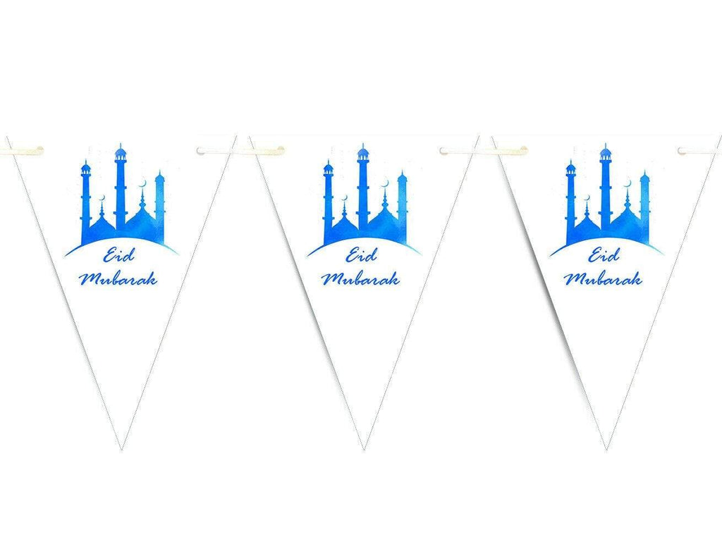 Eid Mubarak Mubrook Islamic Arabic Bunting Flags Islamic Decorations Party S12