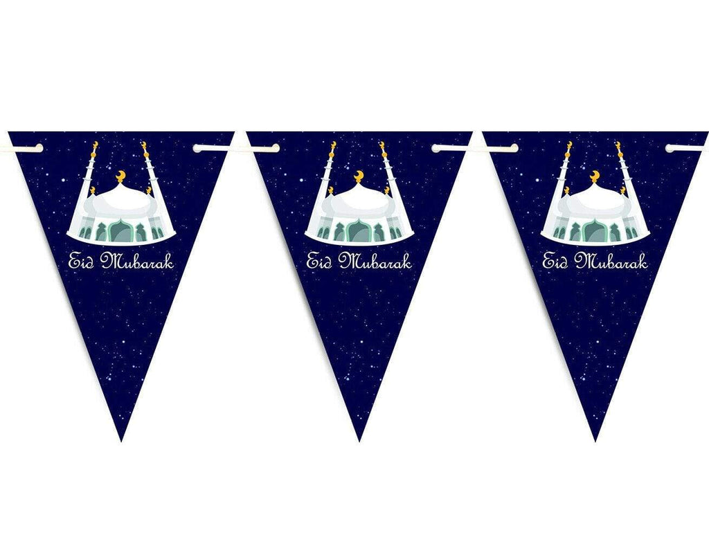 Eid Mubarak Mubrook Islamic Arabic Bunting Flags Islamic Decorations Party S13