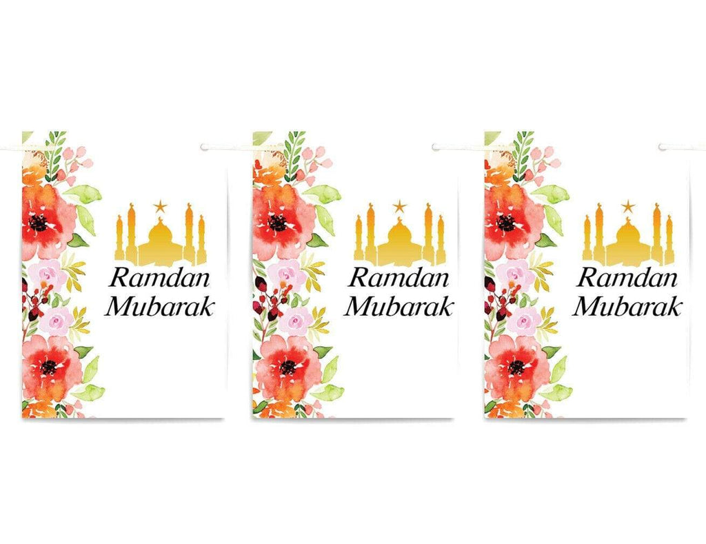 Ramadan Mubarak Bunting Islamic Celebration Banner Square Flags Decoration 2