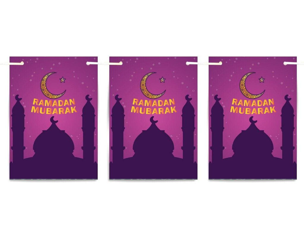 Ramadan Mubarak Bunting Islamic Celebration Banner Square Flags Decoration 6