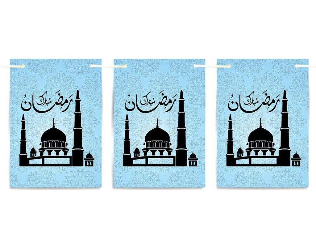 Ramadan Mubarak Bunting Islamic Celebration Banner Square Flags Decoration 7