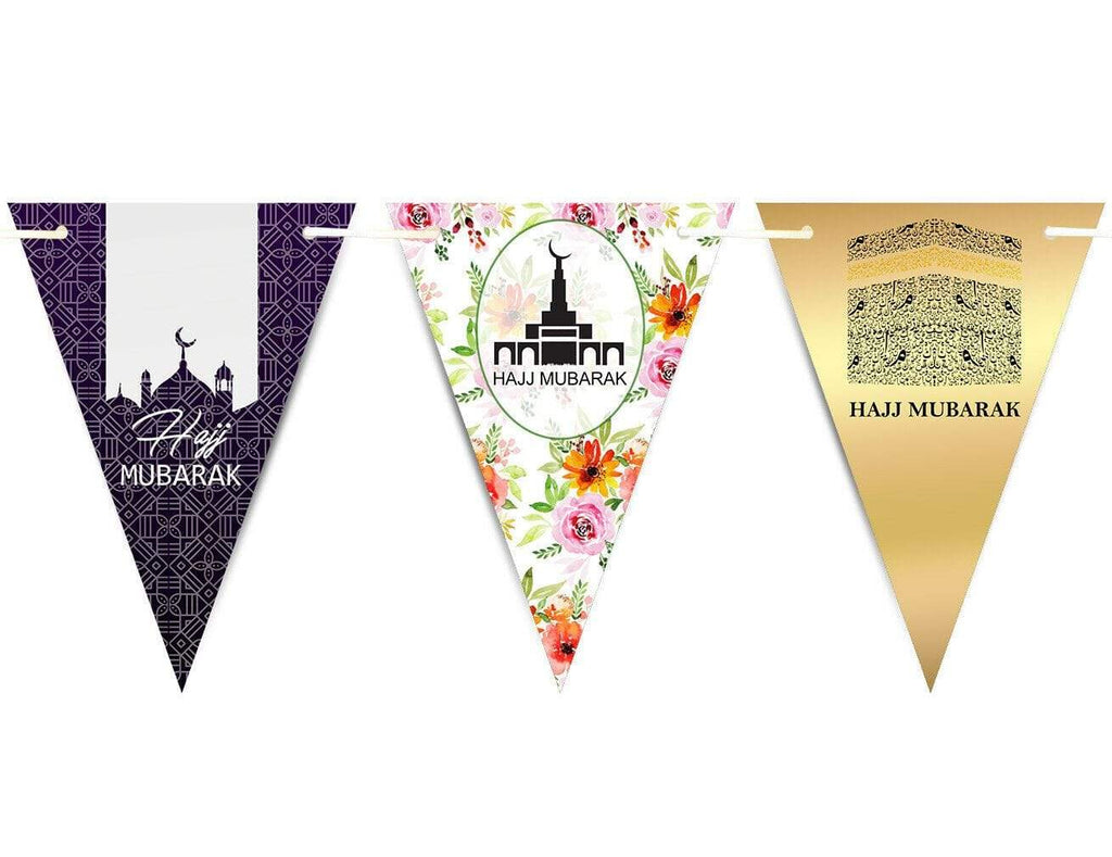 Hajj Mubarak 2019 Bunting Islamic Muslim Celebration Banner Flags Decoration D2