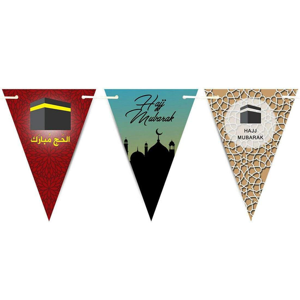 Hajj Mubarak 2019 Bunting Islamic Muslim Celebration Banner Flags Decoration D4