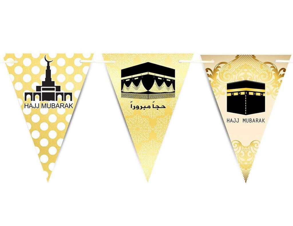 Hajj Mubarak 2019 Bunting Islamic Muslim Celebration Banner Flags Decoration D5