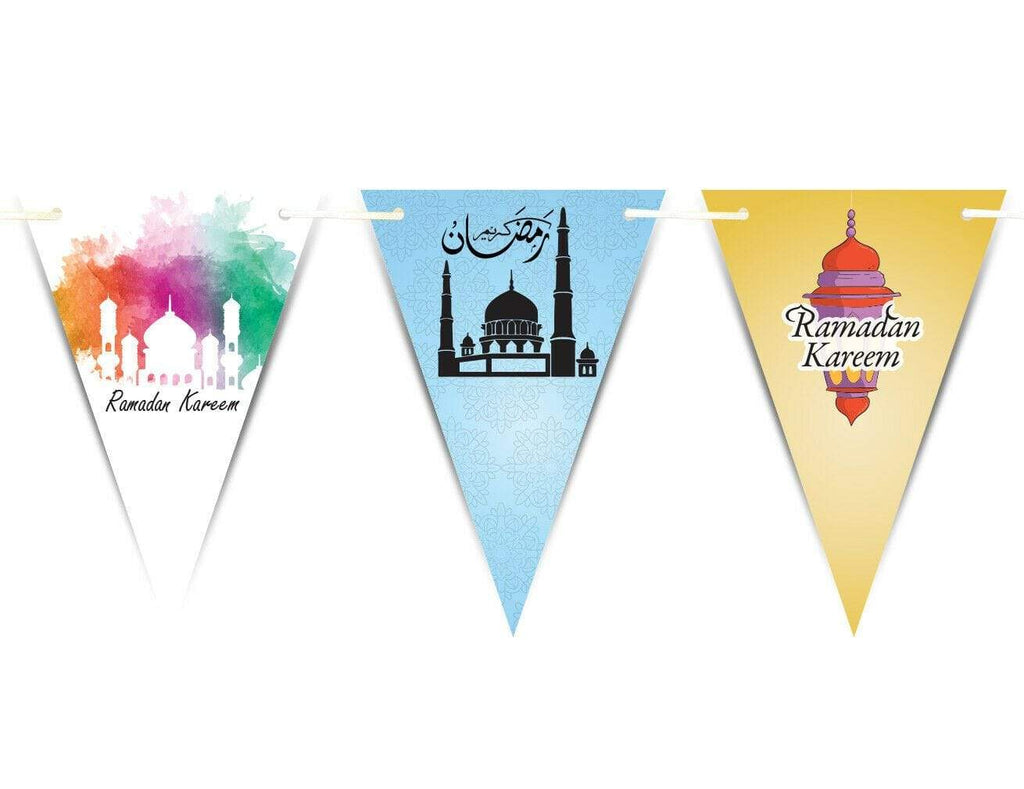 Ramadan Kareem Mubarak Bunting Islamic Celebration Banner Flags Decoration D7