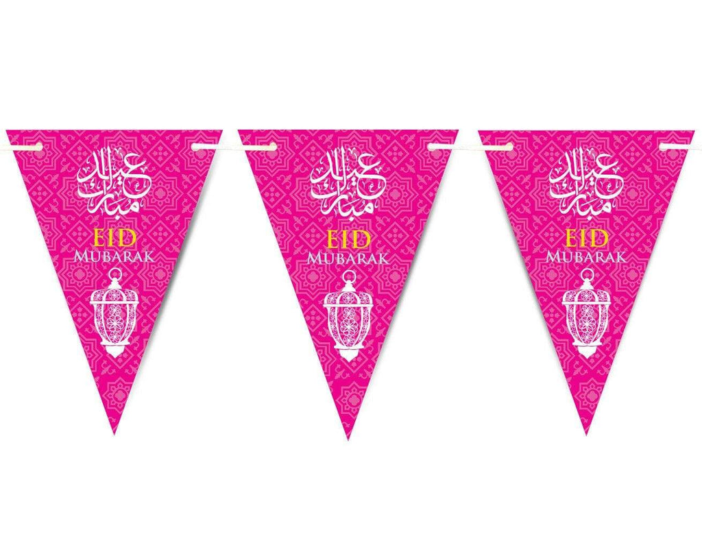 Eid Mubarak Mubrook Personalised Bunting Flags Islamic Decorations Party