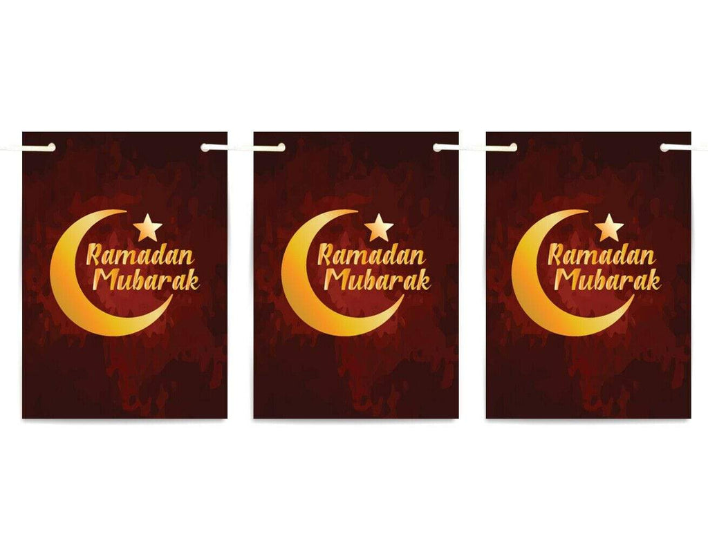 Ramadan Mubarak Bunting Islamic Celebration Banner Square Flags Decoration 1