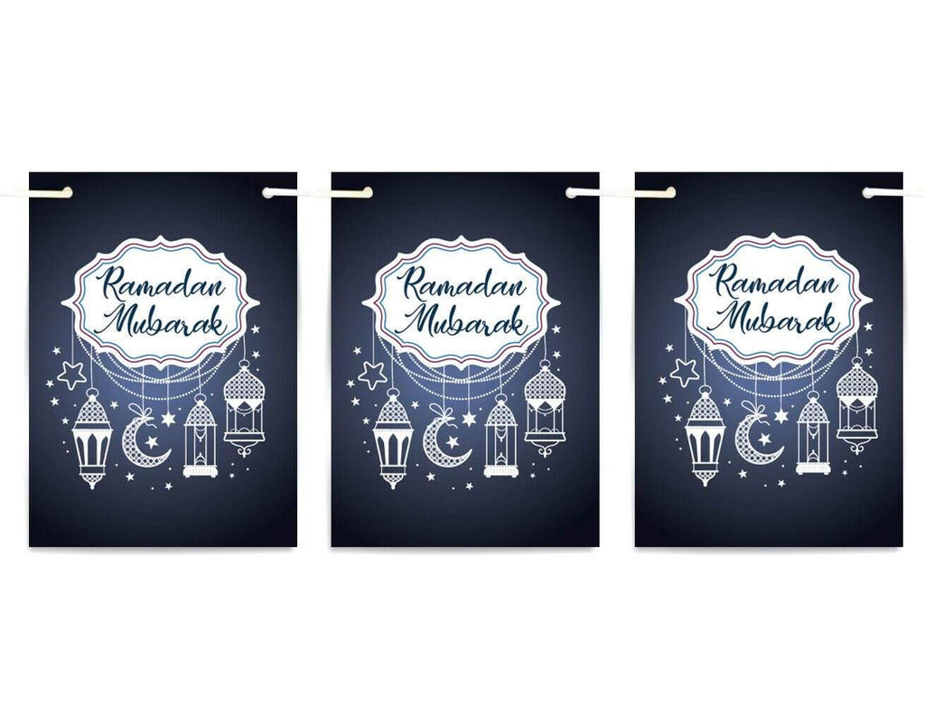 Ramadan Mubarak Bunting Islamic Celebration Banner Square Flags Decoration 2