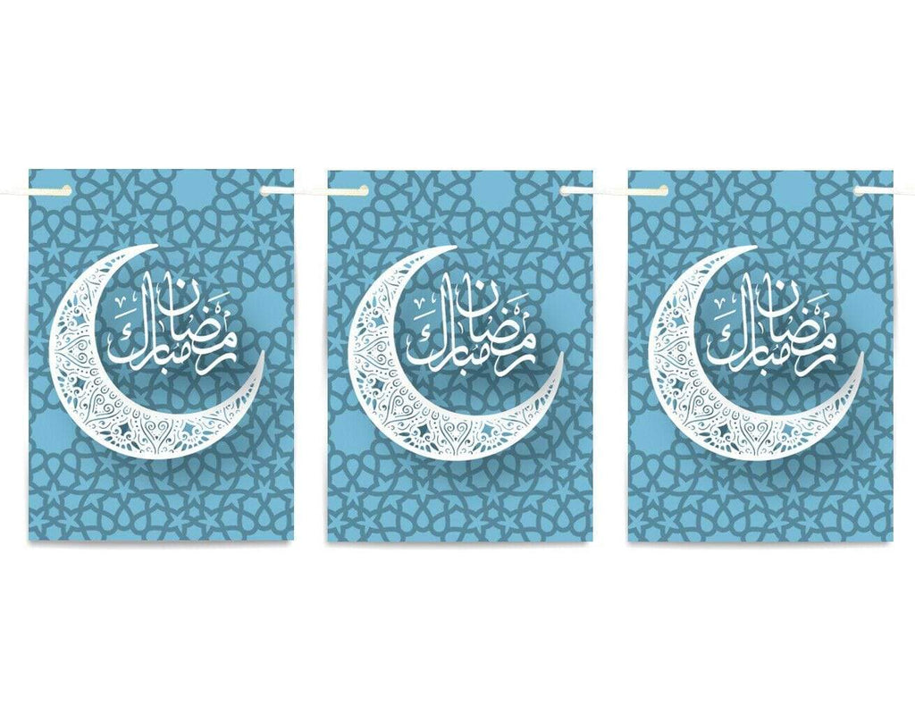 Ramadan Mubarak Bunting Islamic Celebration Banner Square Flags Decoration 4