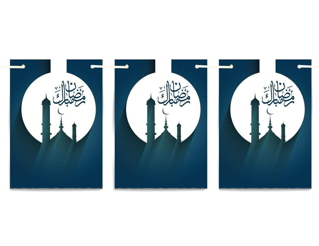 Ramadan Mubarak Bunting Islamic Celebration Banner Square Flags Decoration 6