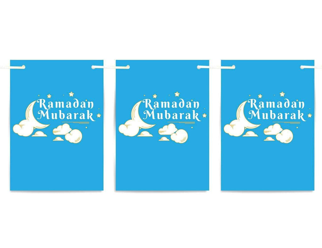 Ramadan Mubarak Bunting Islamic Celebration Banner Square Flags Decoration 7